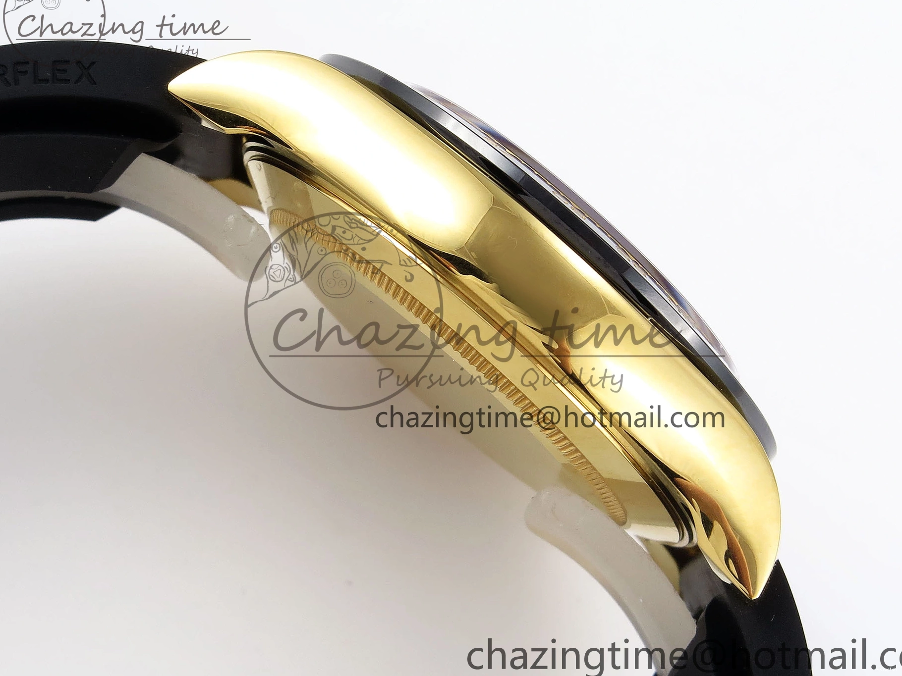 EDITION DAYTONA STRAP 116518 DIAL 1:1 YG BLACK RUBBER APSF ON SH4130 BEST OYSTERFLEX 0426